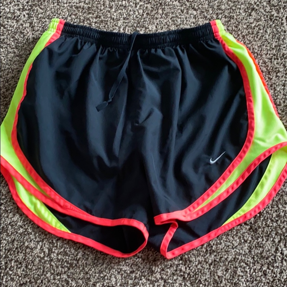Black/Neon Nike Dri-Fit running shorts